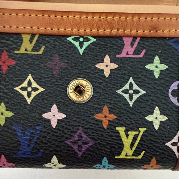 Louis Vuitton Black Multicolor Monogram Wallet - Picture 4 of 5